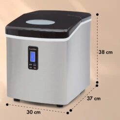 Mr. Black-Frost Eismaschine 150W Edelstahl Schwarz 15kg -Heimladen 10020109 yy 0011 dimensions