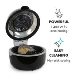 VitAir Heißluftfritteuse Schwarz 1400W Grillen Backen 9 Liter -Heimladen 10021766 yy 0003 logo Klarstein VitAir Heissluftfritteuse V1 Schwarz Grau reedit