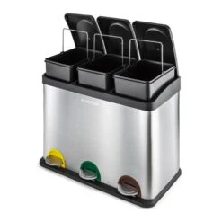 Ökosystem Edelstahl-Tretabfalleimer 45 Liter Recycling 9 Ökosystem Edelstahl-Tretabfalleimer 45 Liter Recycling -Heimladen 10024130 yy 0004 titel Klarstein oekosystem Muelleimer 3er