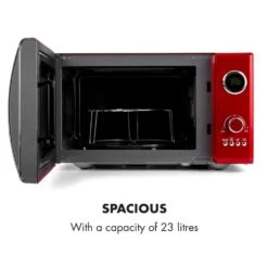 Fine Dinesty 2in1-Mikrowellen-Ofen Retro 23L 1000W 12 Programme Rot -Heimladen 10027094 yy 0006 logo Klarstein Fine Dinesty 2in1 Mikrowellen Ofen rot