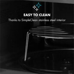 Fine Dinesty 2in1-Mikrowellen-Ofen Retro 23L 1000W 12 Programme Rot -Heimladen 10027094 yy 0007 logo Klarstein Fine Dinesty 2in1 Mikrowellen Ofen rot