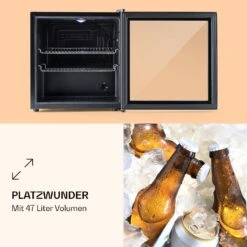 Beersafe L Kühlschrank 47 Liter 2 Böden Panoramaglastür Edelstahl -Heimladen 10027671 de 0004 logo