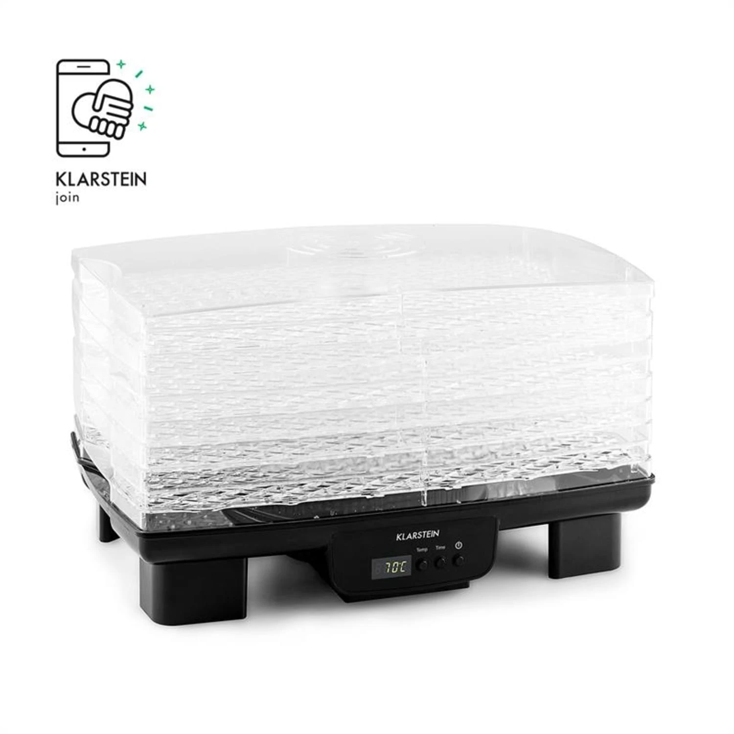 Bananarama Dörrautomat Schwarz 550W Trockner Dehydrator 6 Etagen 5 Bananarama Dörrautomat Schwarz 550W Trockner Dehydrator 6 Etagen – Bild 3