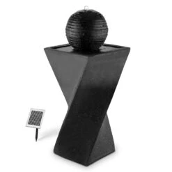 Schönbrunn Springbrunnen Kugelbrunnen Solar 200 L/h LED Basalt -Heimladen 10027997 yy 0005 titel Duramaxx Schoenbrunn Solar Springbrunnen