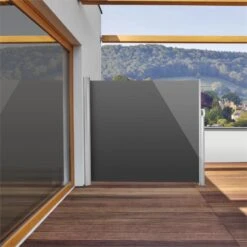 Bari 316 Seitenmarkise Seitenrollo 300x160cm Aluminium Anthrazit -Heimladen 10028008 yy 0003 ambient Blumfeldt Bari 316 Seitenmarkise