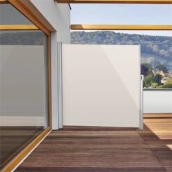 Bari 318 Seitenmarkise Seitenrollo 300x180cm Aluminium Creme -Heimladen 10028016 yy 0003 ambient Blumfeldt Bari 318 Seitenmarkise