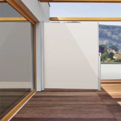 Bari 320 Seitenmarkise Seitenrollo 300x200cm Aluminium Creme -Heimladen 10028019 yy 0003 ambient Blumfeldt Bari 320 Seitenmarkise