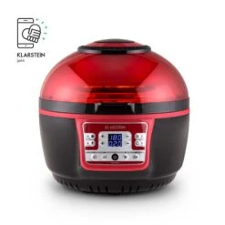 VitAir Turbo Heißluftfritteuse Rot-schwarz 1400W Grillen Backen 9l -Heimladen 10028289 yy 0004 logo Klarstein VitAir Heissluftfritteuse V2 rot schwarz