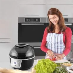 VitAir Turbo Heißluftfritteuse Grau-schwarz 1400W Grillen Backen 9l -Heimladen 10028290 yy 0004 ambient klarstein vitair heissluft frieteuse
