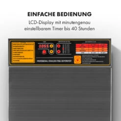 Fruit Jerky Steel 10 Dörrautomat 10 Etagen 1000 W Fläche: 1,5 M² Timer -Heimladen 10028437 de 0003 logo