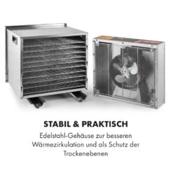 Fruit Jerky Steel 10 Dörrautomat 10 Etagen 1000 W Fläche: 1,5 M² Timer -Heimladen 10028437 de 0007 logo