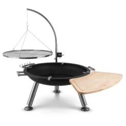 Turion Galgen-Schwenkgrill Feuerschale Ø80cm BBQ Seilzug Edelstahl -Heimladen 10028486 yy 0003 logo