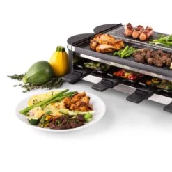 Tenderloin 50/50 Raclette-Grill 1200W 8 Personen Naturstein & Grill -Heimladen 10028578 yy 0006 logo 06 Klarstein Tenderloin Raclette Grill