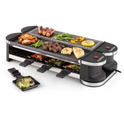 Tenderloin 50/50 Raclette-Grill 1200W 8 Personen Naturstein & Grill -Heimladen 10028578 yy 0007 logo 07 Klarstein Tenderloin Raclette Grill