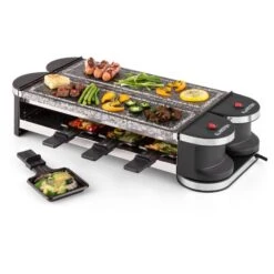 Tenderloin 100 Raclette-Grill 1200 W (2x600W) 8 Personen 2x Naturstein -Heimladen 10028579 yy 0007 logo 07 Klarstein Tenderloin Raclette Grill