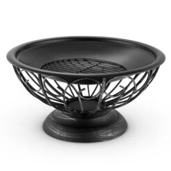 Tulip Feuerschale Ø75cmGrill Feuerstelle Funkenschutz Stahl Brüniert -Heimladen 10028582 yy 0005 detail 05 Blumfeldt Tulip Feuerschale 75cm Grill