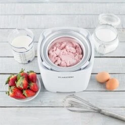 Creamberry Eiscremebereiter Flaschenkühler Frozen Yogurt 1,5l Weiß -Heimladen 10028925 yy 0004 ambient Klarstein Creamberry Eisbereiter reedit
