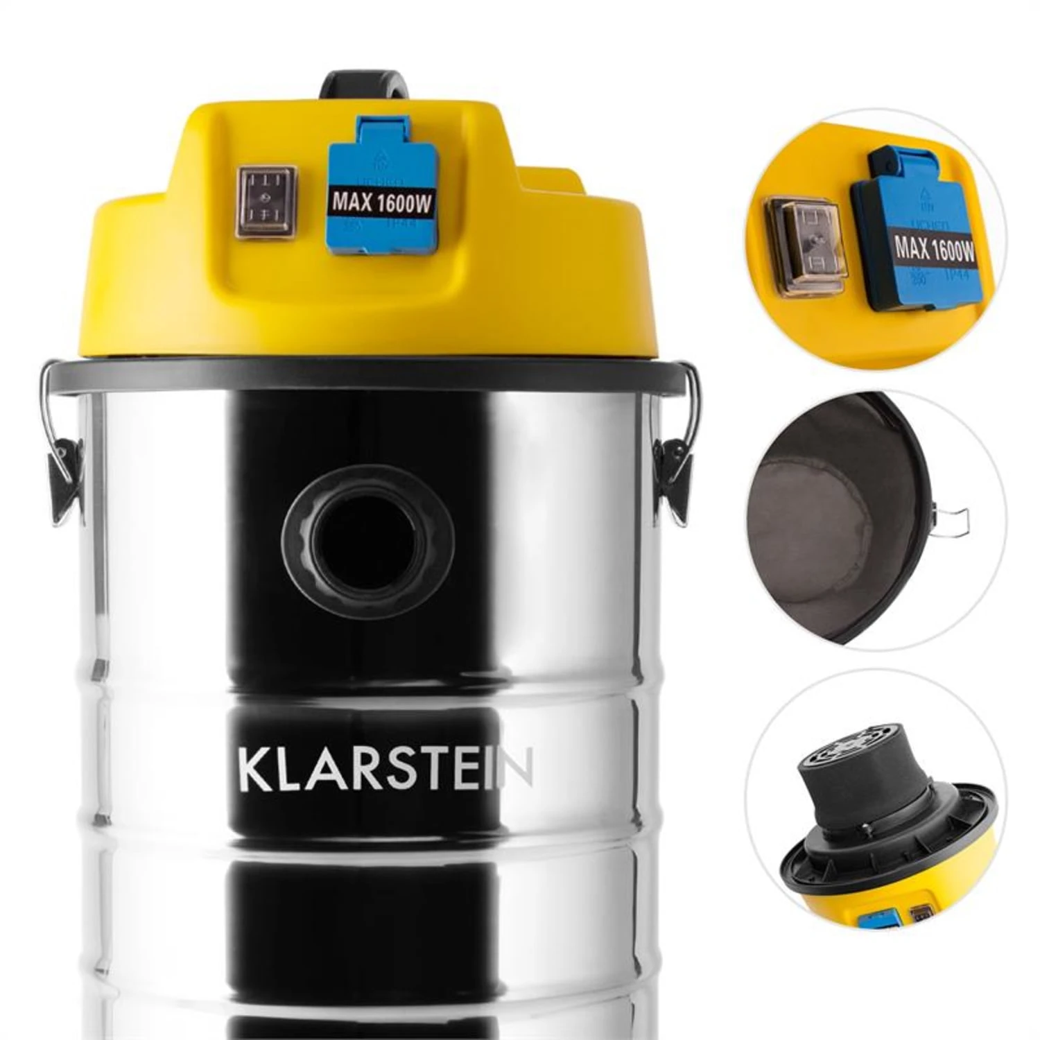 Reinraum Nass-Trocken-Sauger Industriesauger 1800W 30l Steckdose 4 Reinraum Nass-Trocken-Sauger Industriesauger 1800W 30l Steckdose – Bild 2