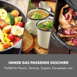 Hotrod 45 Dutch Oven BBQ-Topf 4,5 Qt / 4 Liter Gusseisen Schwarz -Heimladen 10029165 de 0003 logo