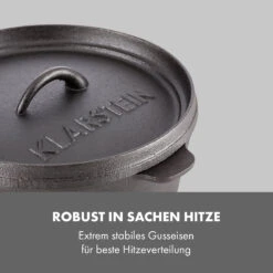 Hotrod 45 Dutch Oven BBQ-Topf 4,5 Qt / 4 Liter Gusseisen Schwarz -Heimladen 10029165 de 0004 logo