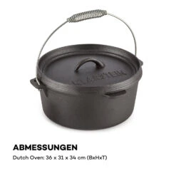 Hotrod 85 Dutch Oven BBQ-Topf 9 Qt / 8,5 Liter Gusseisen Schwarz -Heimladen 10029167 de 0007 logo