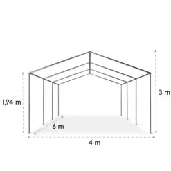 Sommerfest 4x6m 500 G/m² Partyzelt Festzelt PVC Wasserdicht Verzinkt -Heimladen 10029434 yy 0010 logo