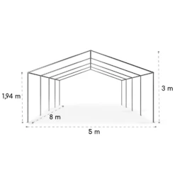 Sommerfest 5x8m 500 G/m² Partyzelt Festzelt PVC Wasserdicht Verzinkt -Heimladen 10029439 yy 0010 logo