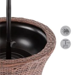 Beerboy Gartentisch Getränkekühler Ø50cm Polyrattan Bicolor Braun -Heimladen 10029628 yy 0003 logo Blumfeldt Beerboy Gartentisch Polyrattan Kuehler