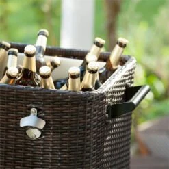 Springbreak Getränkewagen Kühlbox Terrassenkühlwagen 80l Rattandekor -Heimladen 10029648 yy 0005 logo