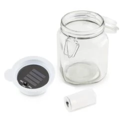 Wetterfrosch LED-Stimmungslicht Gelb/blau Einweckglas Solar Akku 9 Wetterfrosch LED-Stimmungslicht Gelb/blau Einweckglas Solar Akku -Heimladen 10030097 yy 0003 detail oneConcept Wetterfrosch Solarlicht LED Glas