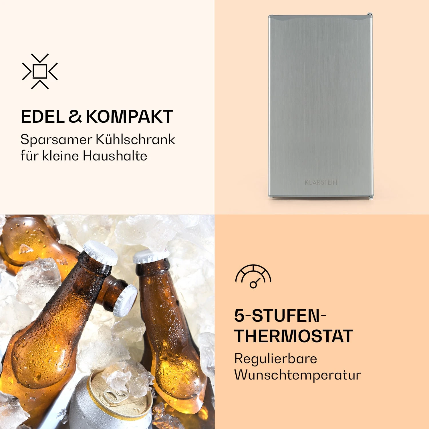 Alleinversorger Kühlschrank 91 Liter 2 Ebenen Thermostat Eisfach 4 Alleinversorger Kühlschrank 91 Liter 2 Ebenen Thermostat Eisfach – Bild 2