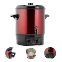 Biggie Einkochautomat Edelstahl 27 Liter 2000W Timer Rot -Heimladen 10030585 yy 0003 detail Klarstein Biggie Einkochautomat 27 Liter rot