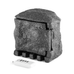 Power Rock Remote Gartensteckdose 4-fach Verteiler 3m Fels Dunkelgrau -Heimladen 10030598 yy 0006 front Waldbeck Power Rock Gartensteckdose 3m dunkelgrau