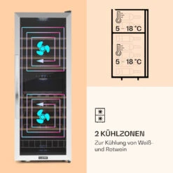 Vinamour 54 Duo Weinkühlschrank 2 Zonen 148 Ltr 54 Fl Touch-Display -Heimladen 10030714 de 0003 logo