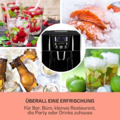 Ice Volcano 2G Eismaschine LED 12kg Je 24h 2l 6-12min Schwarz -Heimladen 10030844 DE 0003 usp