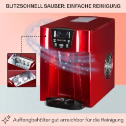 Ice Volcano 2G Eismaschine LED 12kg Je 24h 2l 6-12min Rot -Heimladen 10030849 DE 0005 usp
