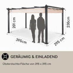 Pantheon 3x4 Pergola Vordach 3x4m Aluminium Sonnendach Polyester 11 Pantheon 3x4 Pergola Vordach 3x4m Aluminium Sonnendach Polyester -Heimladen 10030937 DE 0004 usp