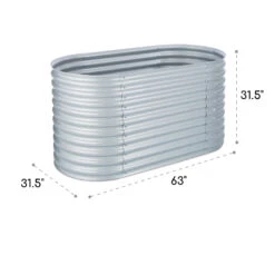 High Grow Hochbeet Gartenbeet 1,6m Zink-Alu-Beschichtung Silber -Heimladen 10031113 uk 0005 logo