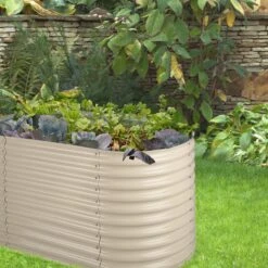 High Grow Hochbeet Gartenbeet 2,0m Zink-Alu-Beschichtung Beige -Heimladen 10031120 uk 0003 logo