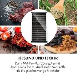 Fruit Jerky 14 Dörrautomat 1000W 30 Bis 70 °C 14 Etagen LC-Display -Heimladen 10031317 de 0005 logo