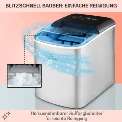 On-The-Rocks Eismaschine LED | 12kg Je 24h | 2.1l | Edelstahl Schwarz -Heimladen 10031372 de 0005 usp