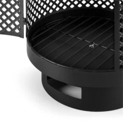 Essos Gartenofen Holzofen Ø45cm Gitterwand Stahlblech Schwarz -Heimladen 10031482 yy 0004 detail Blumfeldt Essos Gartenofen schwarz