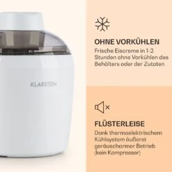 Schneeflöckchen Eiscremebereiter Thermoelektrisch 700ml Leise Weiß -Heimladen 10031663 de 0003 logo