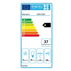 Vinea Unterbau-Dunstabzugshaube Flachschirmhaube 60cm Schwarz -Heimladen 10031681 energy label