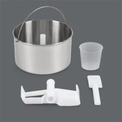 Vanilly Sky Family Eiscremebereiter Frozen Yoghurt 250W 2,5l Silber -Heimladen 10031846 yy 0007 detail Klarstein Vanilly Sky Family Eiscremebereiter silber