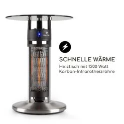 Primal Heat 65 Bistrotisch Karbon-IR-Heizelement 1200W LED 65cm Glas -Heimladen 10031874 de 0004 logo