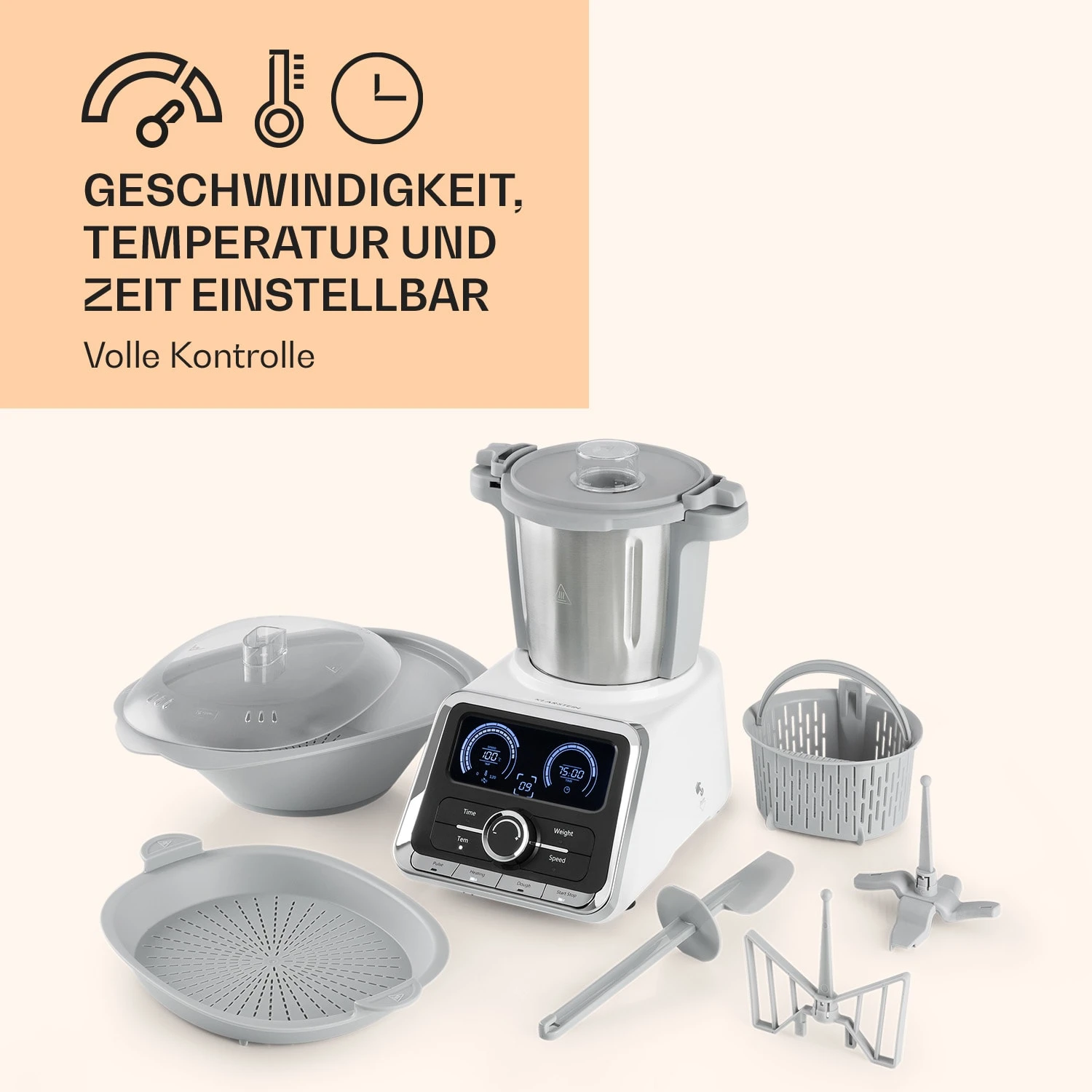 GrandPrix Küchenmaschine 500W / 1000W 2,5l Edelstahl-Rührschüssel 8 GrandPrix Küchenmaschine 500W / 1000W 2,5l Edelstahl-Rührschüssel – Bild 6