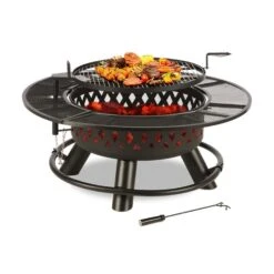 Rosario 3-in-1-Feuerschale Ø120cm | 70cm Grill | Tischplatte Stahl -Heimladen 10032141 yy 0003 detail Blumfeldt Rosario 3in1 Feuerschale