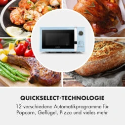 Fine Dinesty 2-in-1-Mikrowelle: 23l 800W / Grill: 1000W Blau -Heimladen 10032201 de 0005 logo