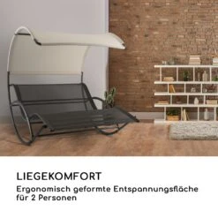 The Big Easy Schwingliege Schwarz, Wetterfest 350kg Max. UV- Schutz -Heimladen 10032240 de 0005 logo